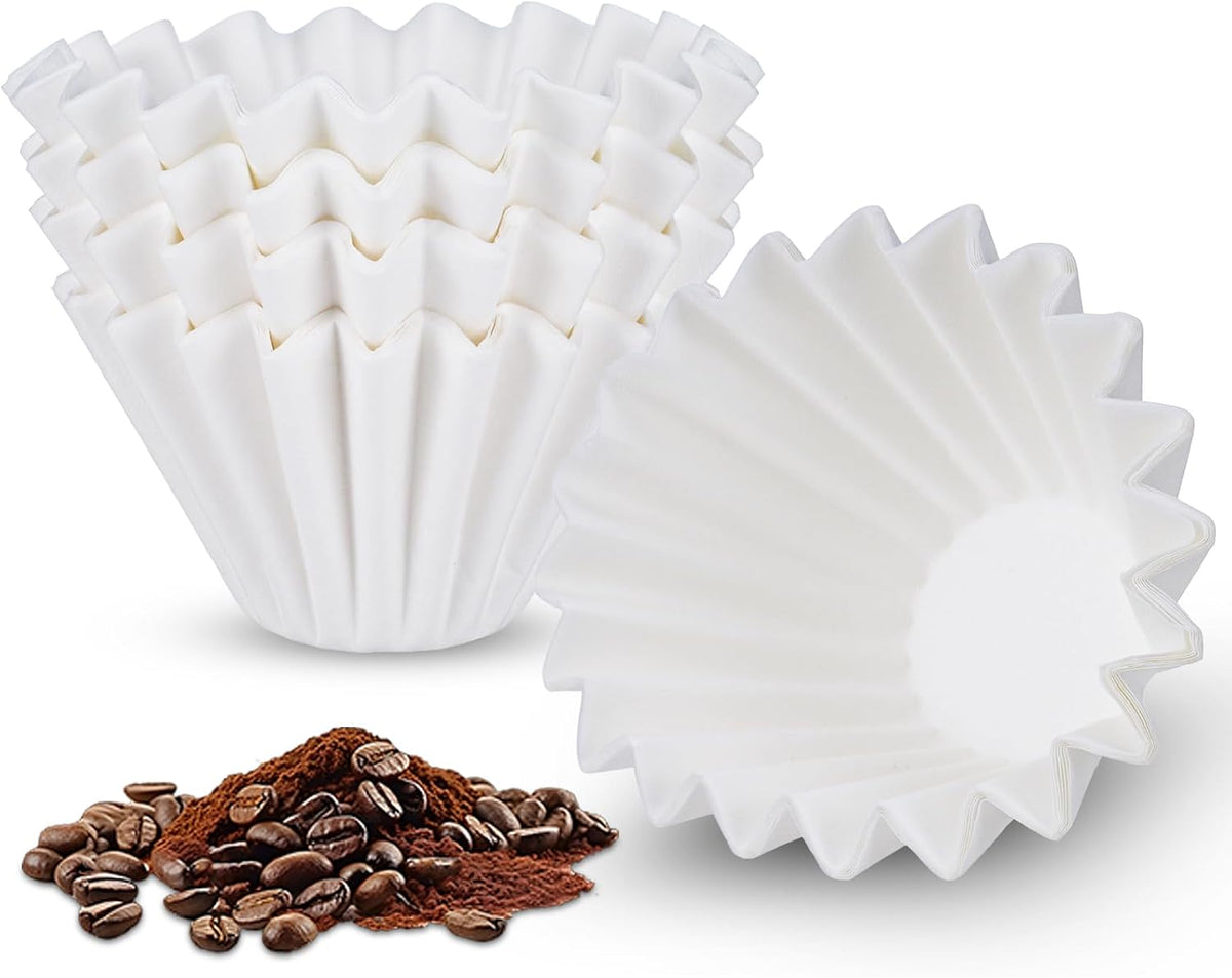 5 Cup Coffee Filters, 100 Count Basket Coffee Filter for 4-5 Cup Coffee Maker, Disposable Paper Coffee Filters for Mini Brew, White (Oxygen Bleaching）