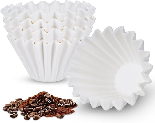 5 Cup Coffee Filters, 100 Count Basket Coffee Filter for 4-5 Cup Coffee Maker, Disposable Paper Coffee Filters for Mini Brew, White (Oxygen Bleaching）