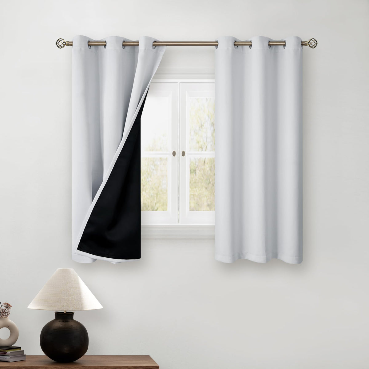 BGment 40 Inch Long Short Blackout Curtains for Small Windows