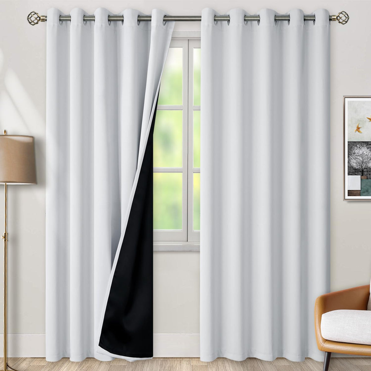 BGment 40 Inch Long Short Blackout Curtains for Small Windows