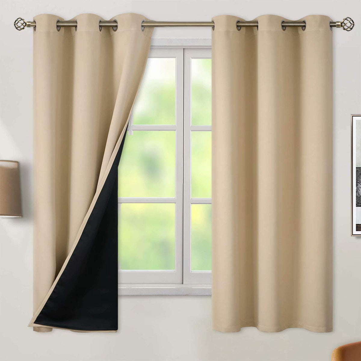 BGment 40 Inch Long Short Blackout Curtains for Small Windows