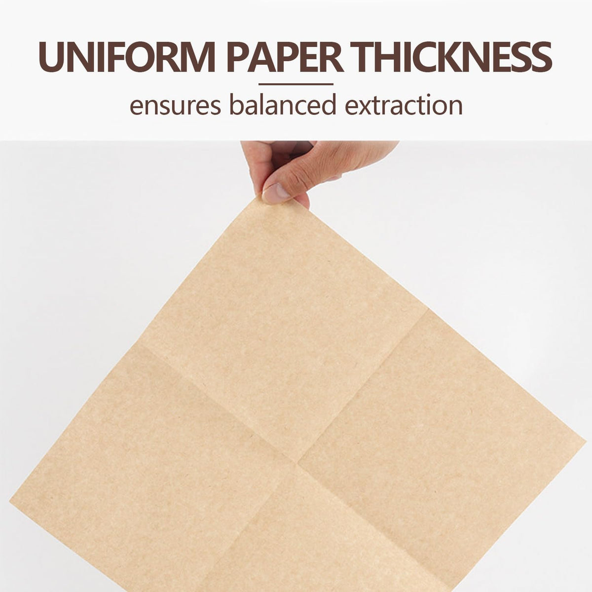 200-Pack Unbleached Cone Coffee Filters – Pre-Folded, Extra Thick Natural Paper for Smooth Brew, Fits All Pour-Over Brewers