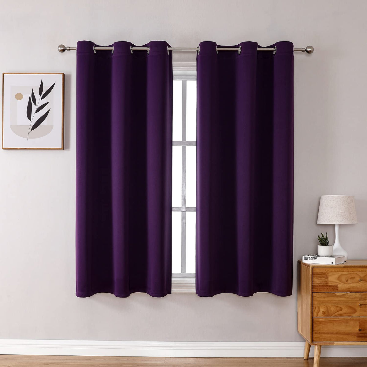 ChrisDowa Small Blackout Curtains for Kitchen & Bedroom 36 Inches Long