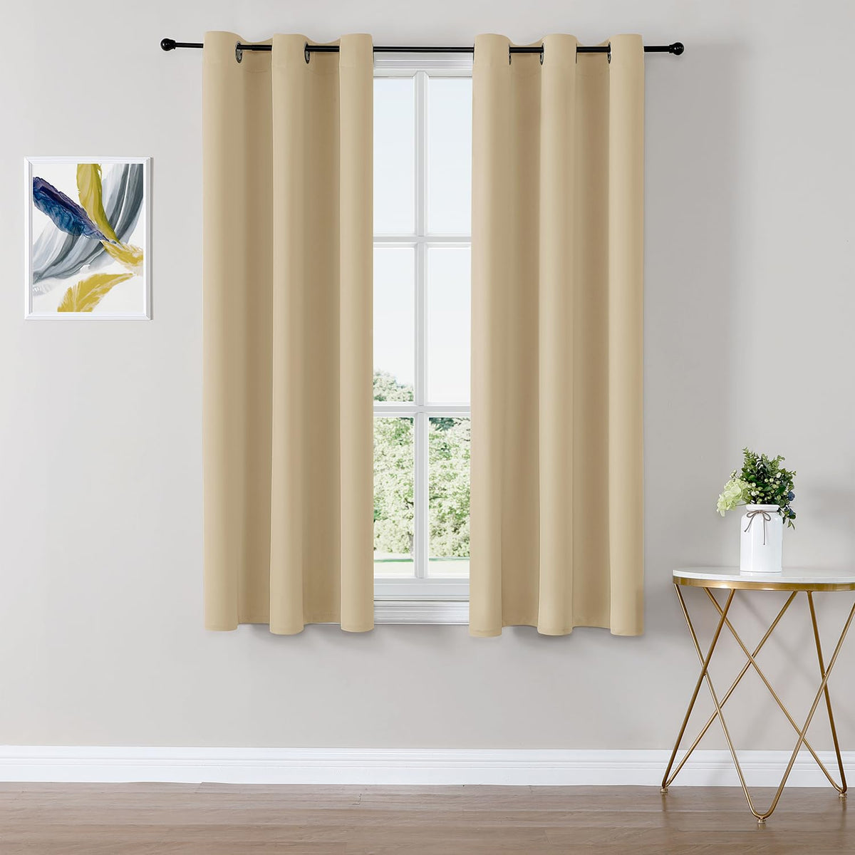 ChrisDowa Small Blackout Curtains for Kitchen & Bedroom 36 Inches Long