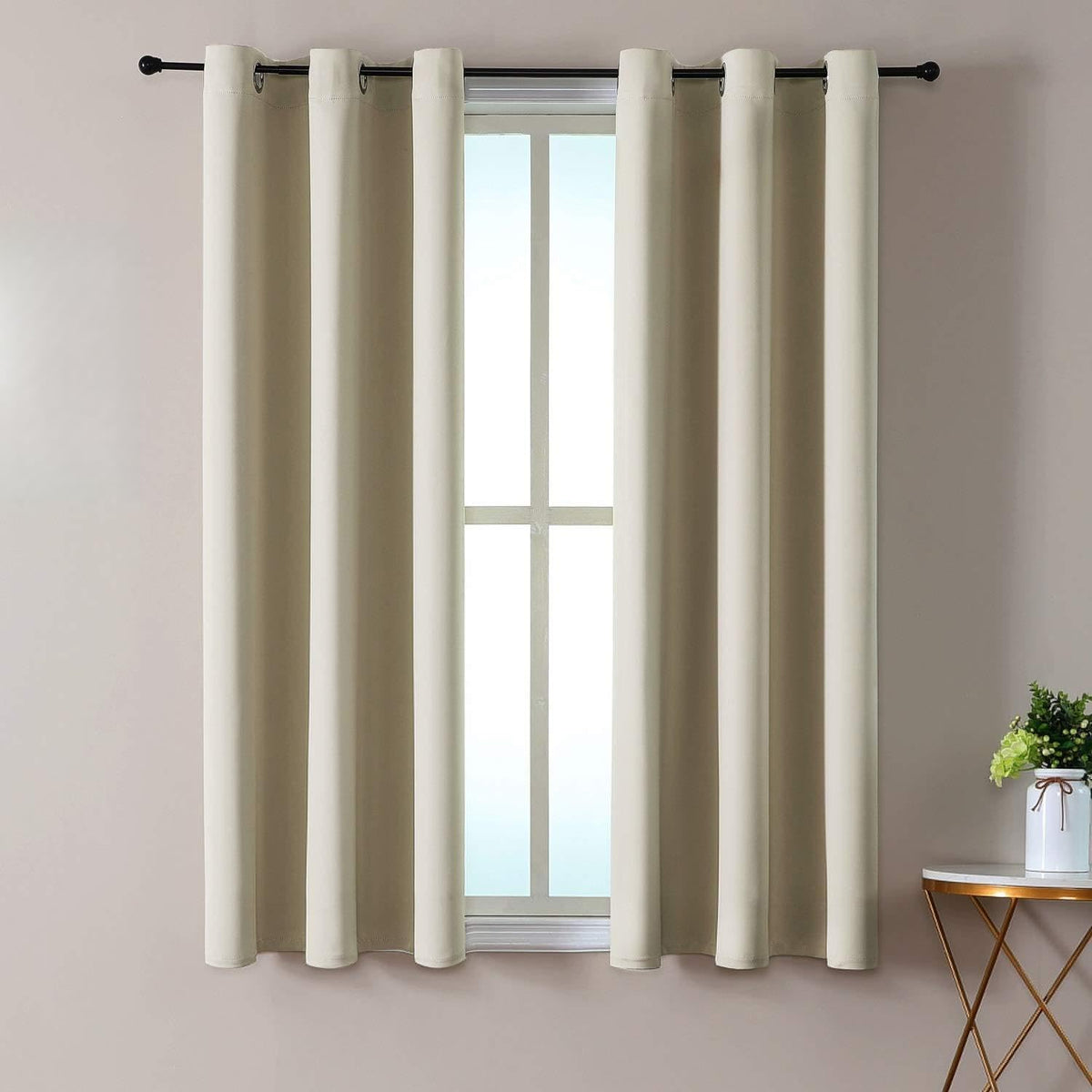 ChrisDowa Small Blackout Curtains for Kitchen & Bedroom 36 Inches Long