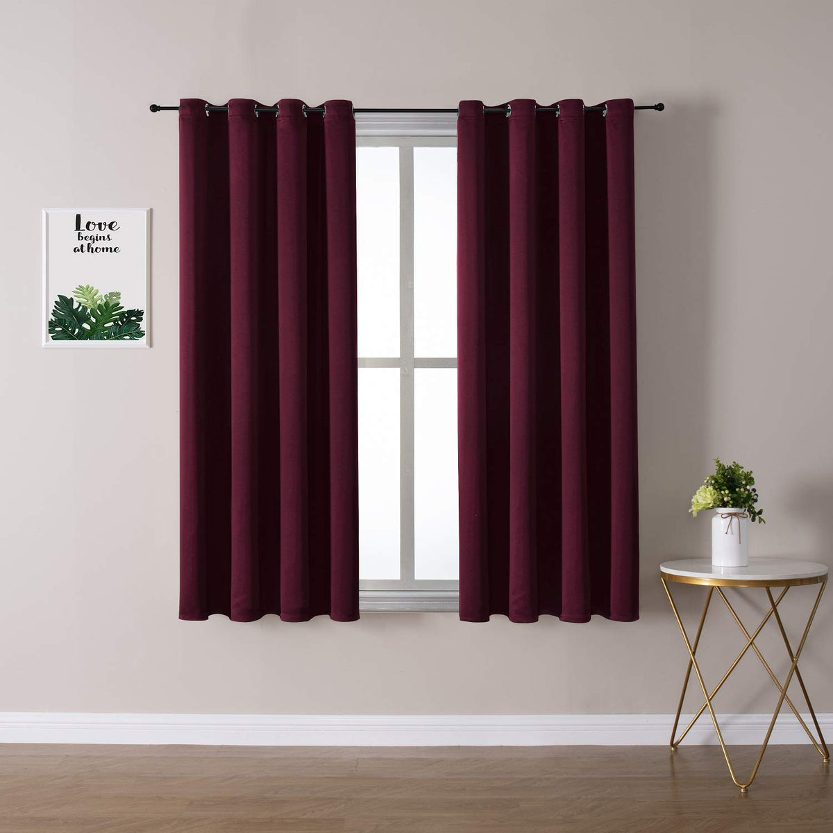 ChrisDowa Small Blackout Curtains for Kitchen & Bedroom 36 Inches Long