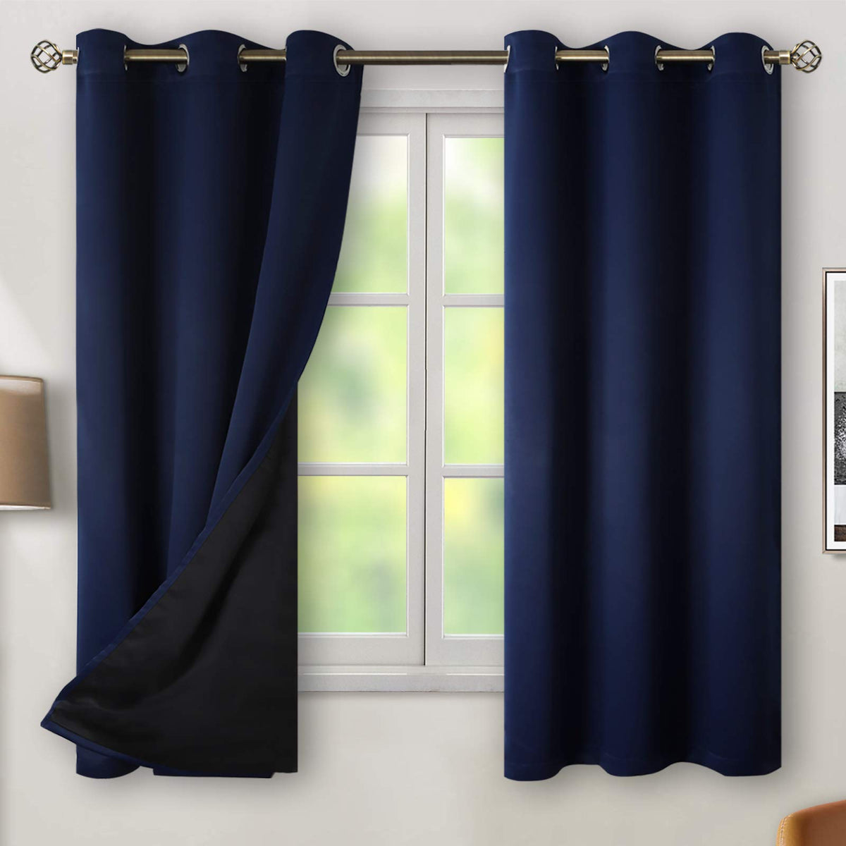 BGment 40 Inch Long Short Blackout Curtains for Small Windows
