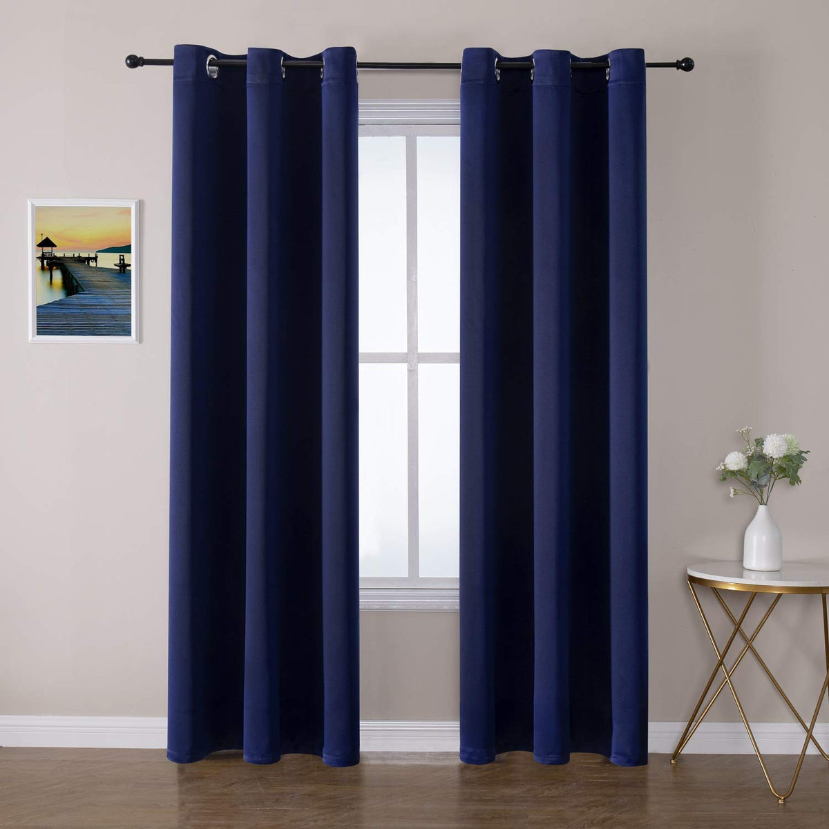 ChrisDowa Small Blackout Curtains for Kitchen & Bedroom 36 Inches Long