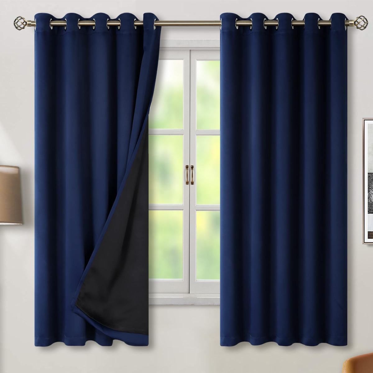 BGment 40 Inch Long Short Blackout Curtains for Small Windows