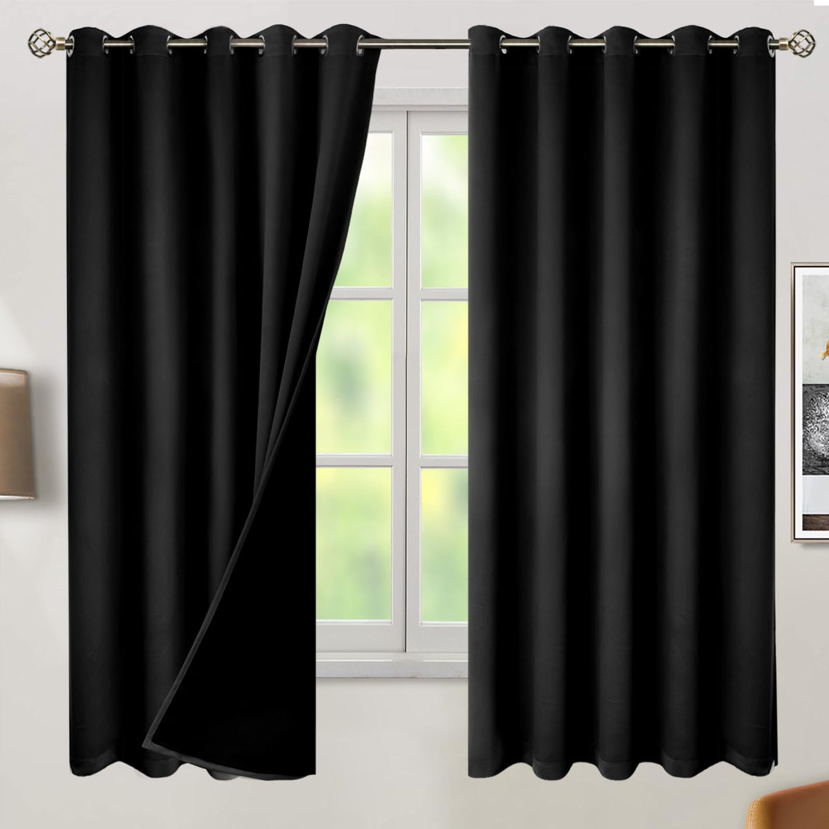 BGment 40 Inch Long Short Blackout Curtains for Small Windows