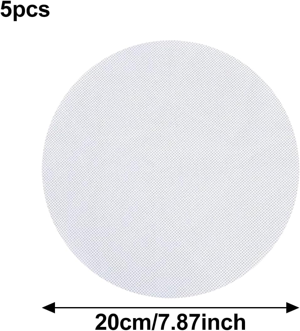 5PCS 7.87" Silicone Steamer Liners for Home Kitchen, White