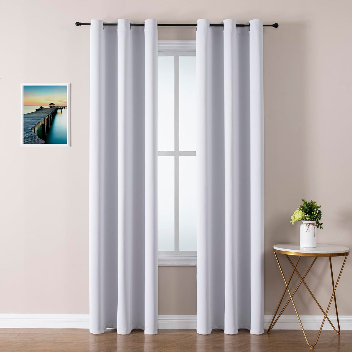 ChrisDowa Small Blackout Curtains for Kitchen & Bedroom 36 Inches Long