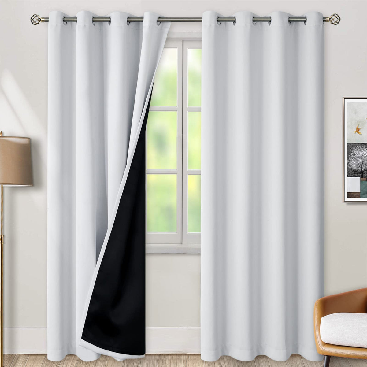 BGment 40 Inch Long Short Blackout Curtains for Small Windows