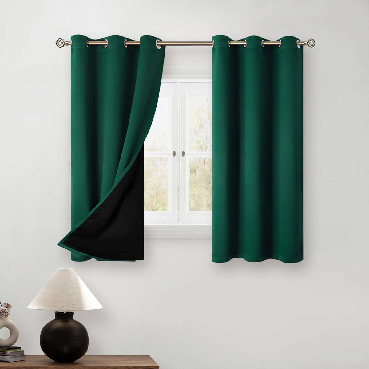 BGment 40 Inch Long Short Blackout Curtains for Small Windows