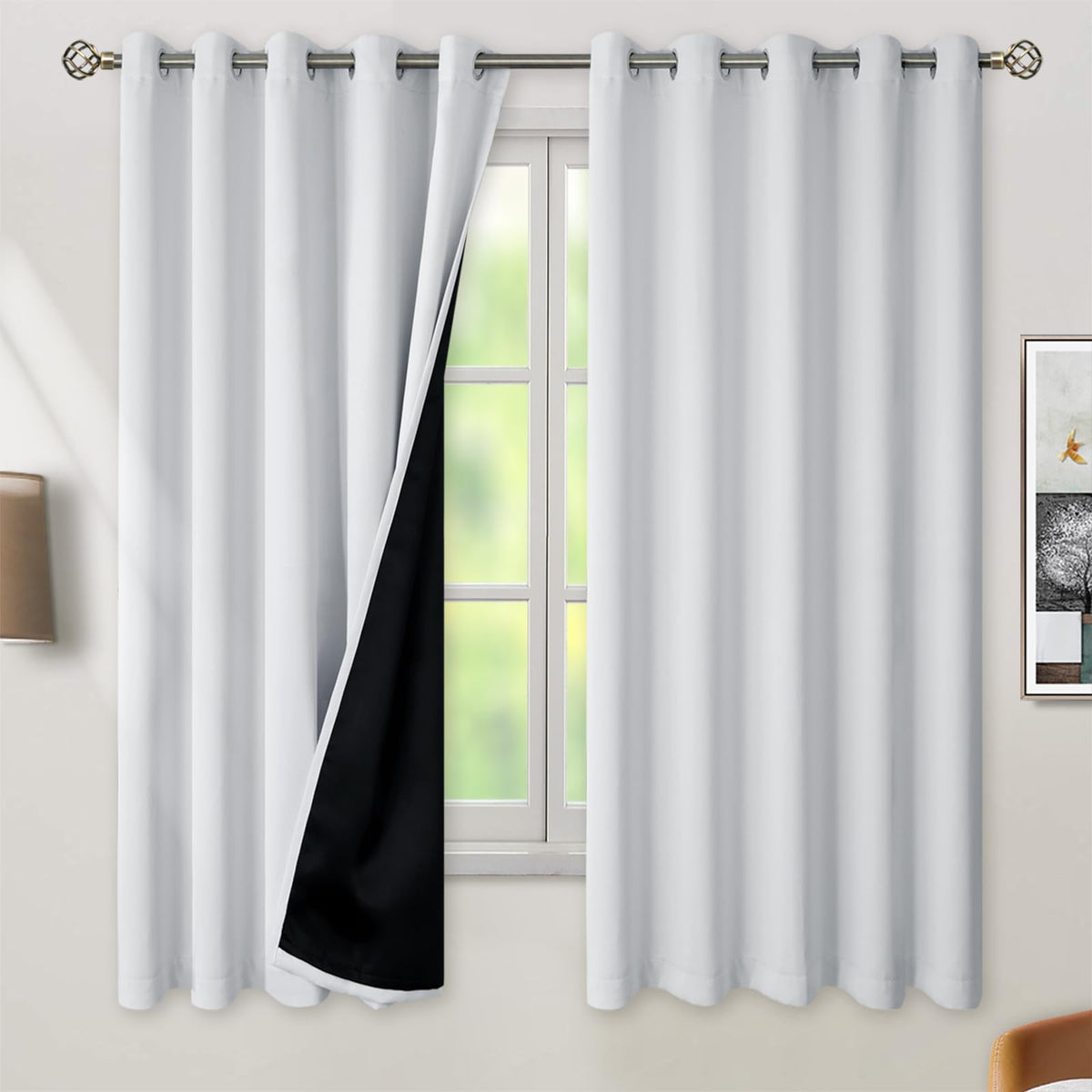 BGment 40 Inch Long Short Blackout Curtains for Small Windows