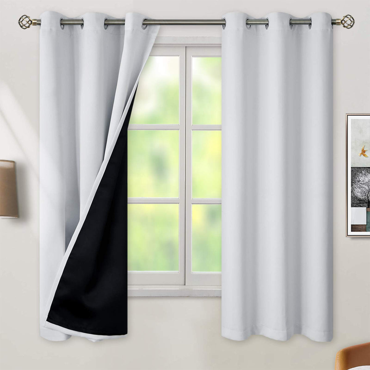 BGment 40 Inch Long Short Blackout Curtains for Small Windows