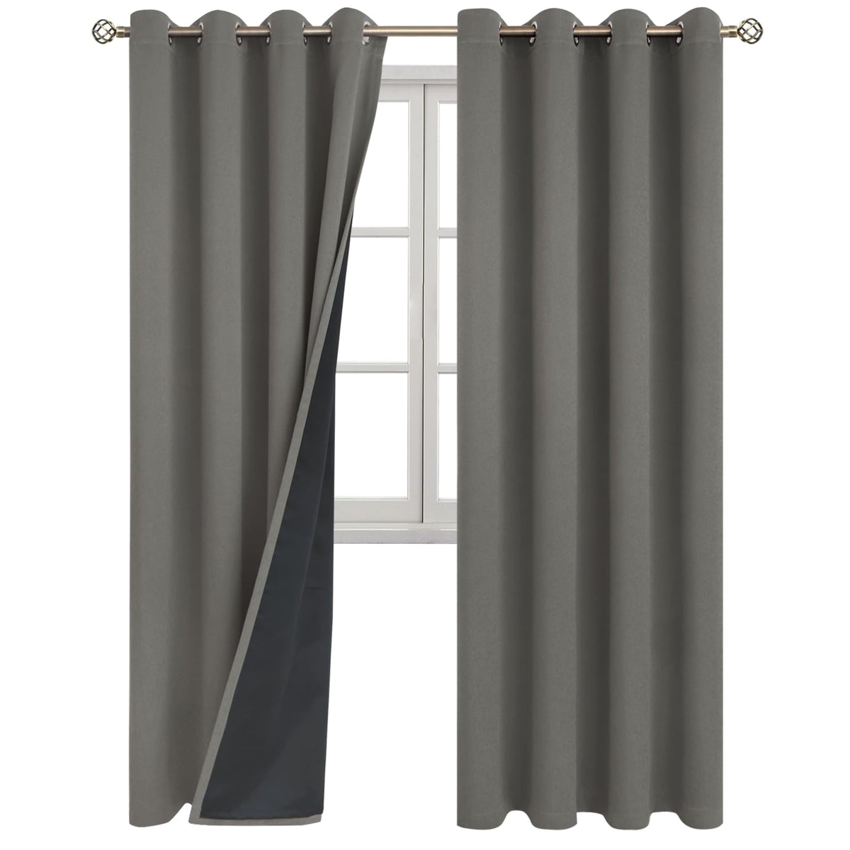 BGment 40 Inch Long Short Blackout Curtains for Small Windows
