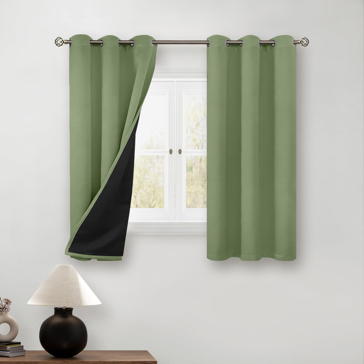 BGment 40 Inch Long Short Blackout Curtains for Small Windows