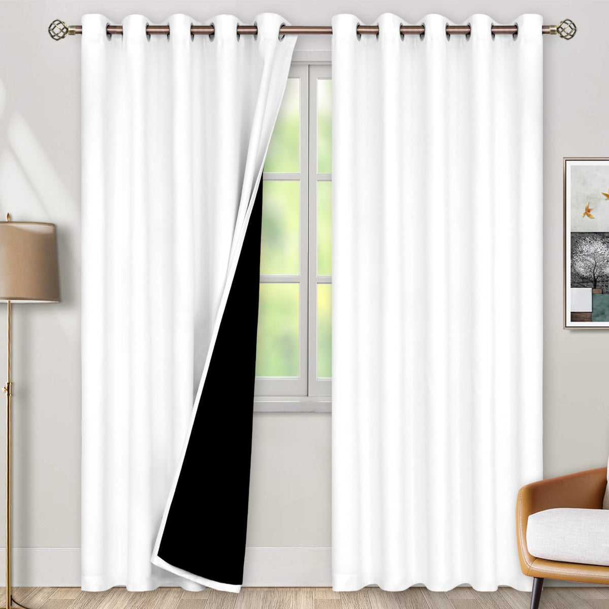 BGment 40 Inch Long Short Blackout Curtains for Small Windows