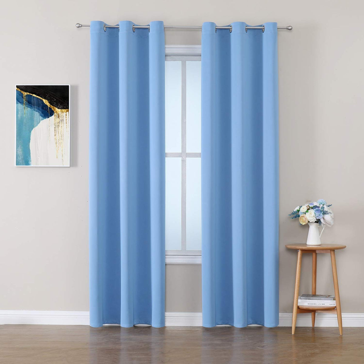 ChrisDowa Small Blackout Curtains for Kitchen & Bedroom 36 Inches Long