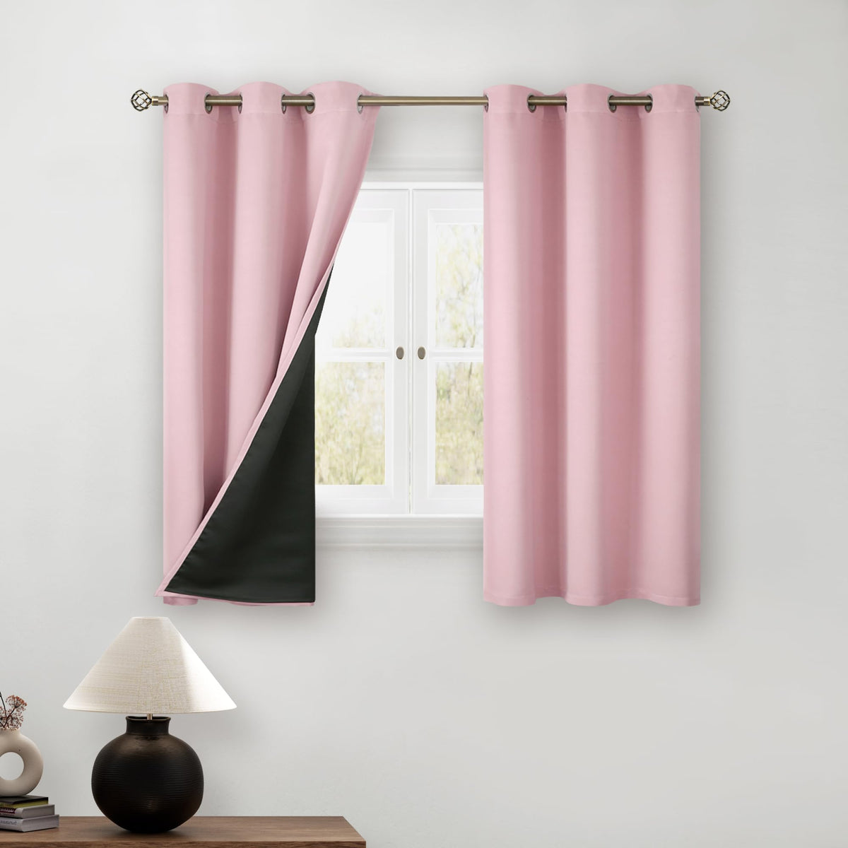 BGment 40 Inch Long Short Blackout Curtains for Small Windows