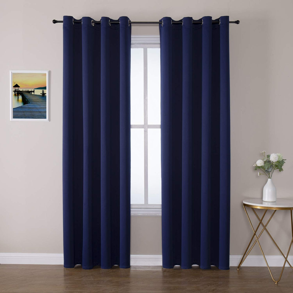 ChrisDowa Small Blackout Curtains for Kitchen & Bedroom 36 Inches Long