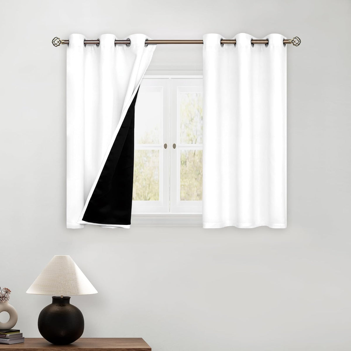BGment 40 Inch Long Short Blackout Curtains for Small Windows