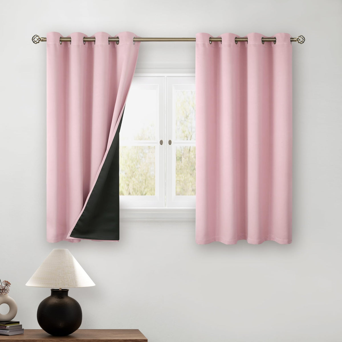 BGment 40 Inch Long Short Blackout Curtains for Small Windows