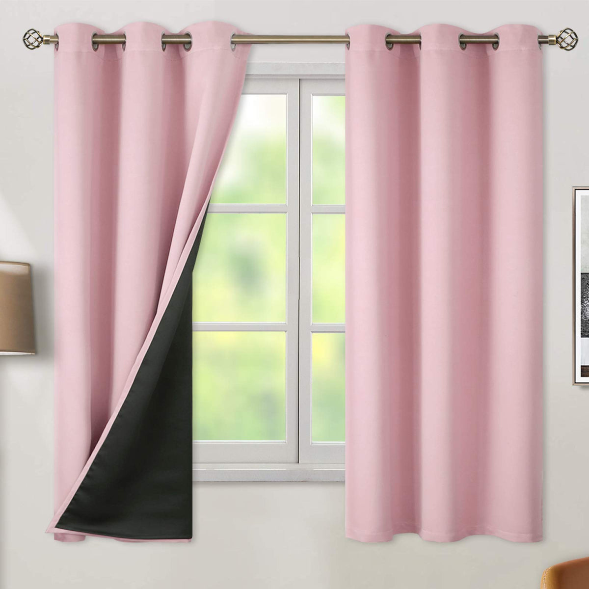 BGment 40 Inch Long Short Blackout Curtains for Small Windows