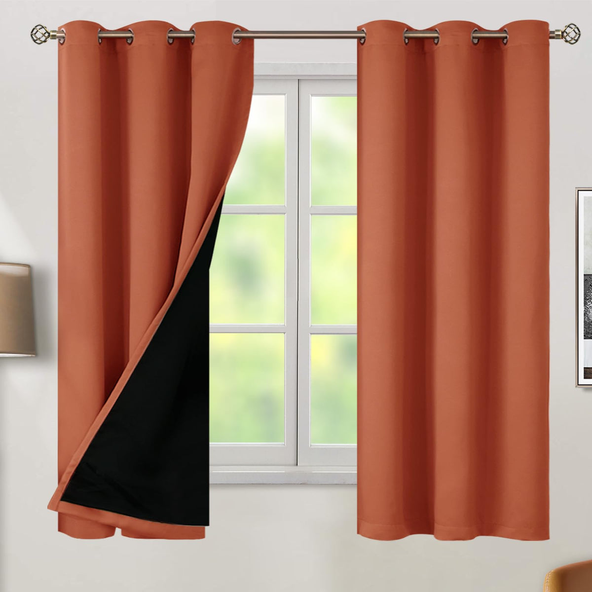 BGment 40 Inch Long Short Blackout Curtains for Small Windows