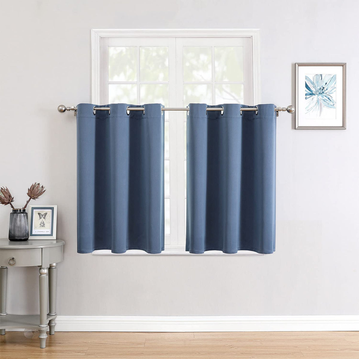 ChrisDowa Small Blackout Curtains for Kitchen & Bedroom 36 Inches Long