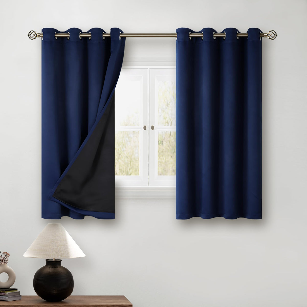 BGment 40 Inch Long Short Blackout Curtains for Small Windows