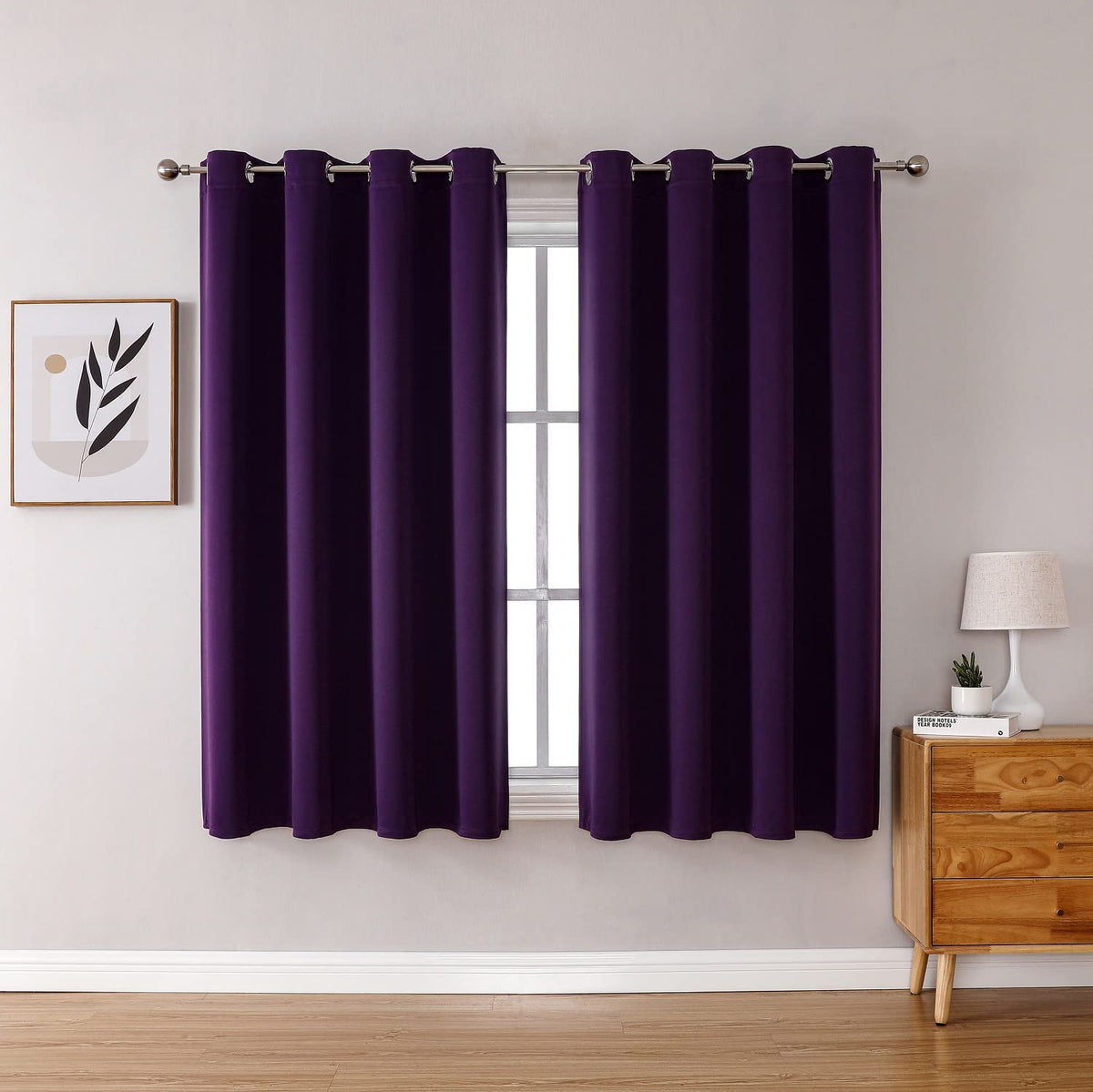 ChrisDowa Small Blackout Curtains for Kitchen & Bedroom 36 Inches Long