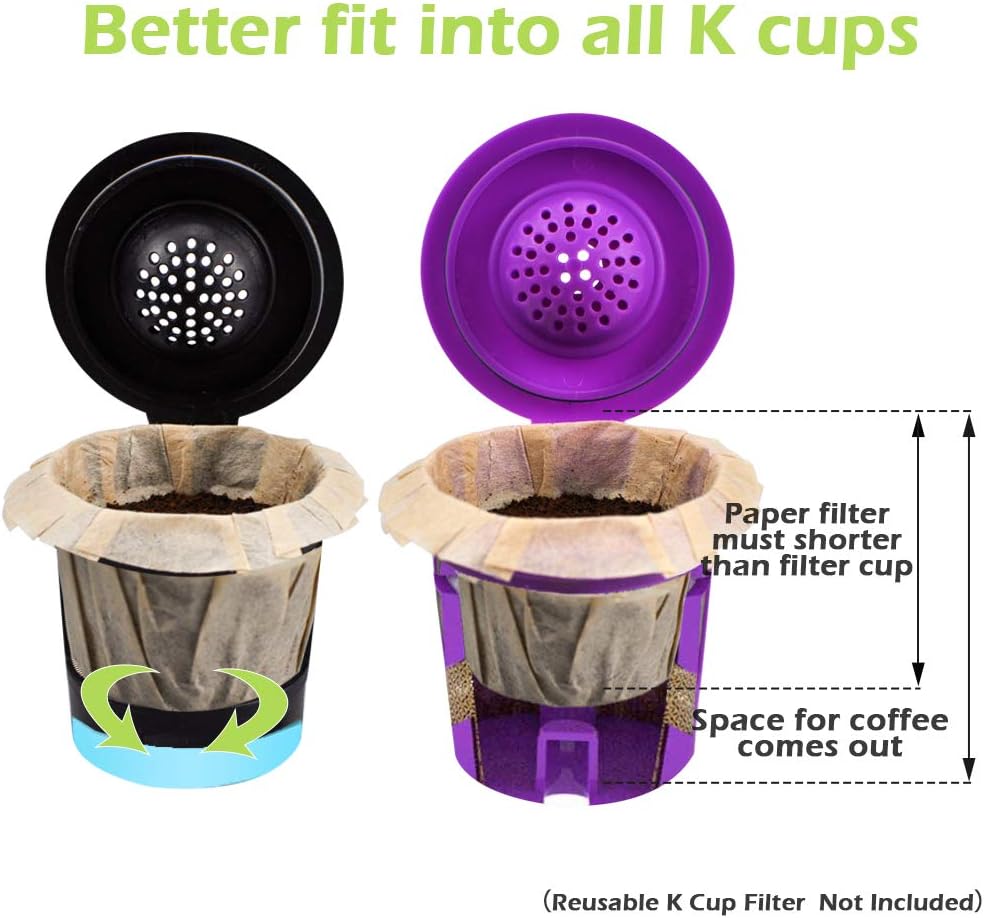 CAPMESSO Disposable K Cup Paper Filters for Keurig 1.0&2.0, 200 Unbleached