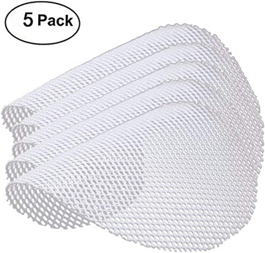 INCHANT 5-Piece Non-Stick Round Steamer Mat, Reusable Silicone Bamboo Steamer Pad/Mesh, for Steamed Dim Sum, Dumplings, Buns, 35cm in Diameter