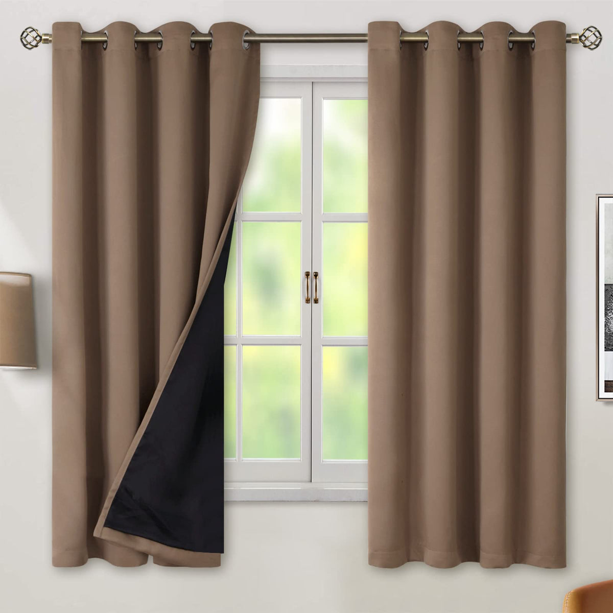 BGment 40 Inch Long Short Blackout Curtains for Small Windows
