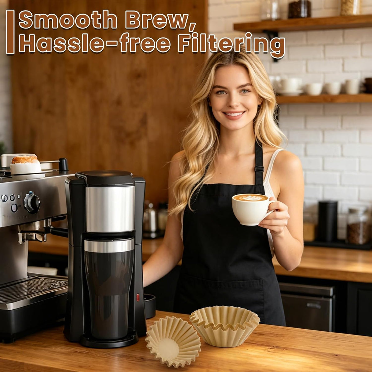 200 Pcs Unbleached Coffee Filters for Black and Decker Coffee Maker CM618
