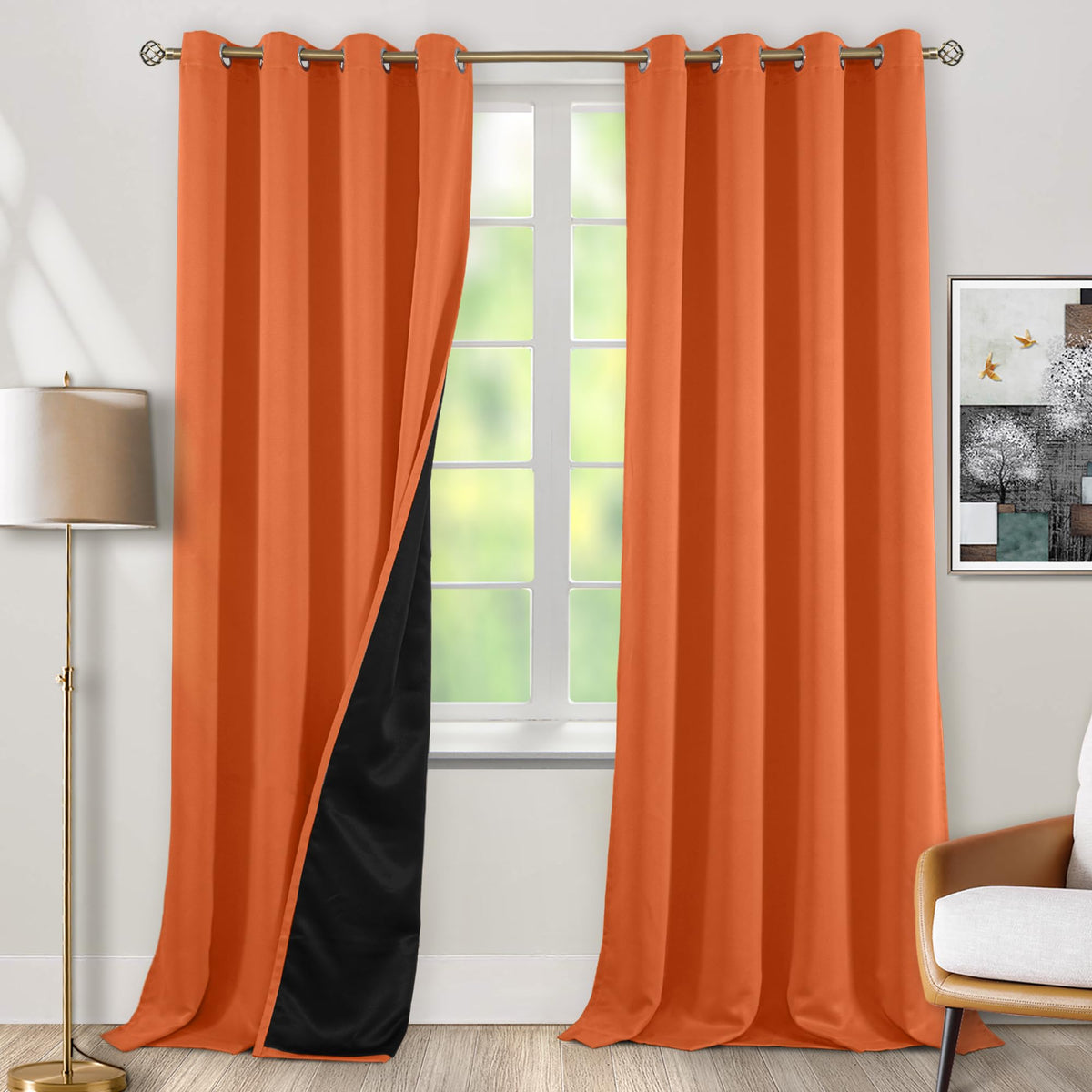 BGment 40 Inch Long Short Blackout Curtains for Small Windows