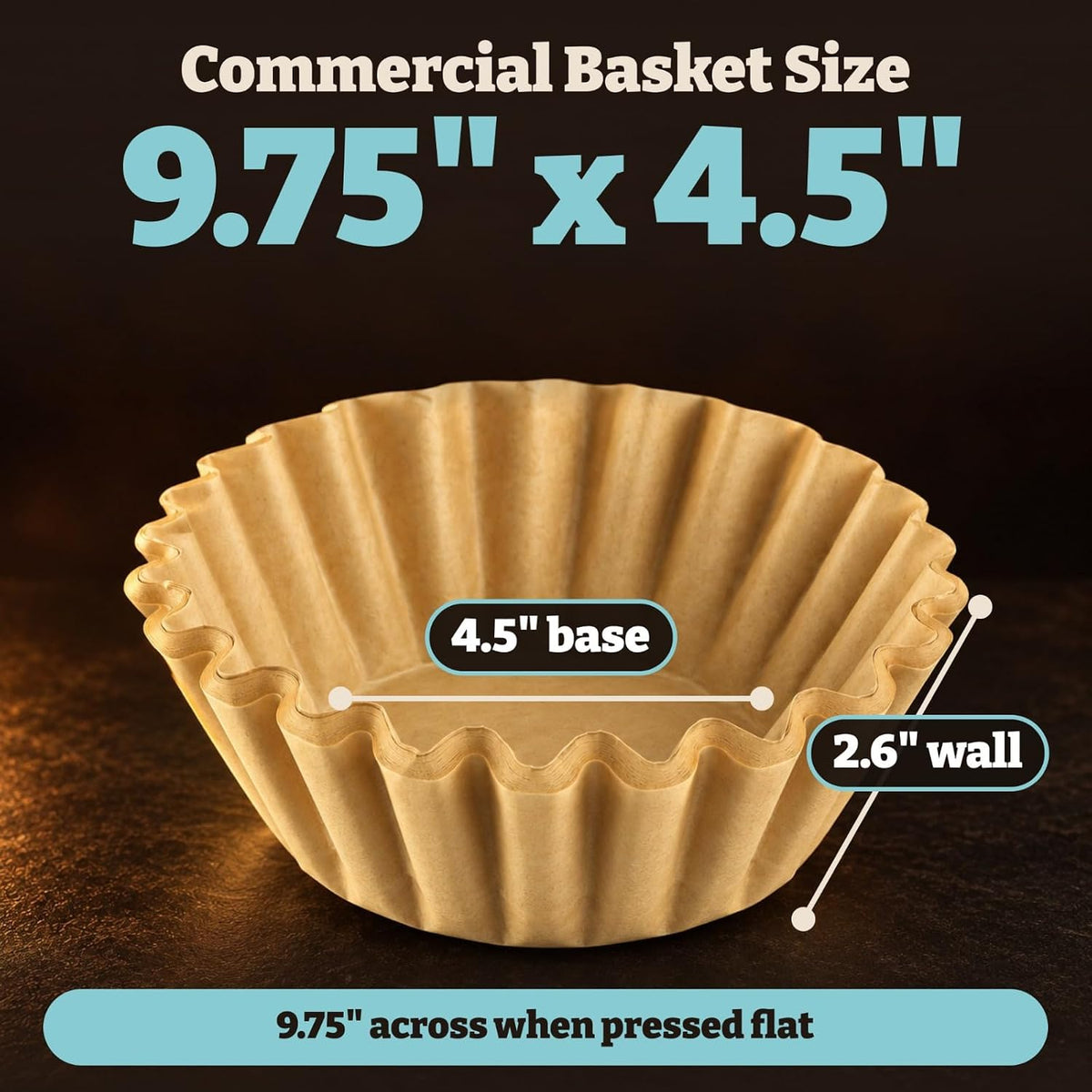 12 Cup Commercial Basket Coffee Filter (Natural Unbleached, 100)