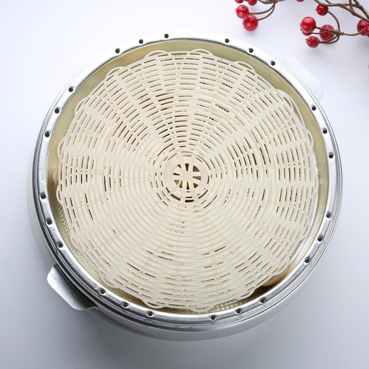 2pcs Steamer Mat Food Grade PP Liner for Dumplings and Steamed Buns