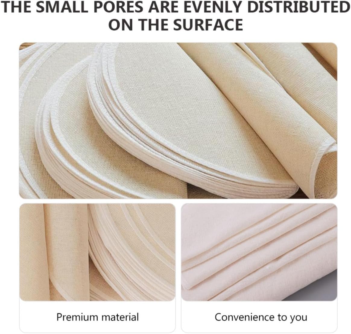 30pcs round Cotton Steamer Cloths Nonstick Reusable Home Kitchen