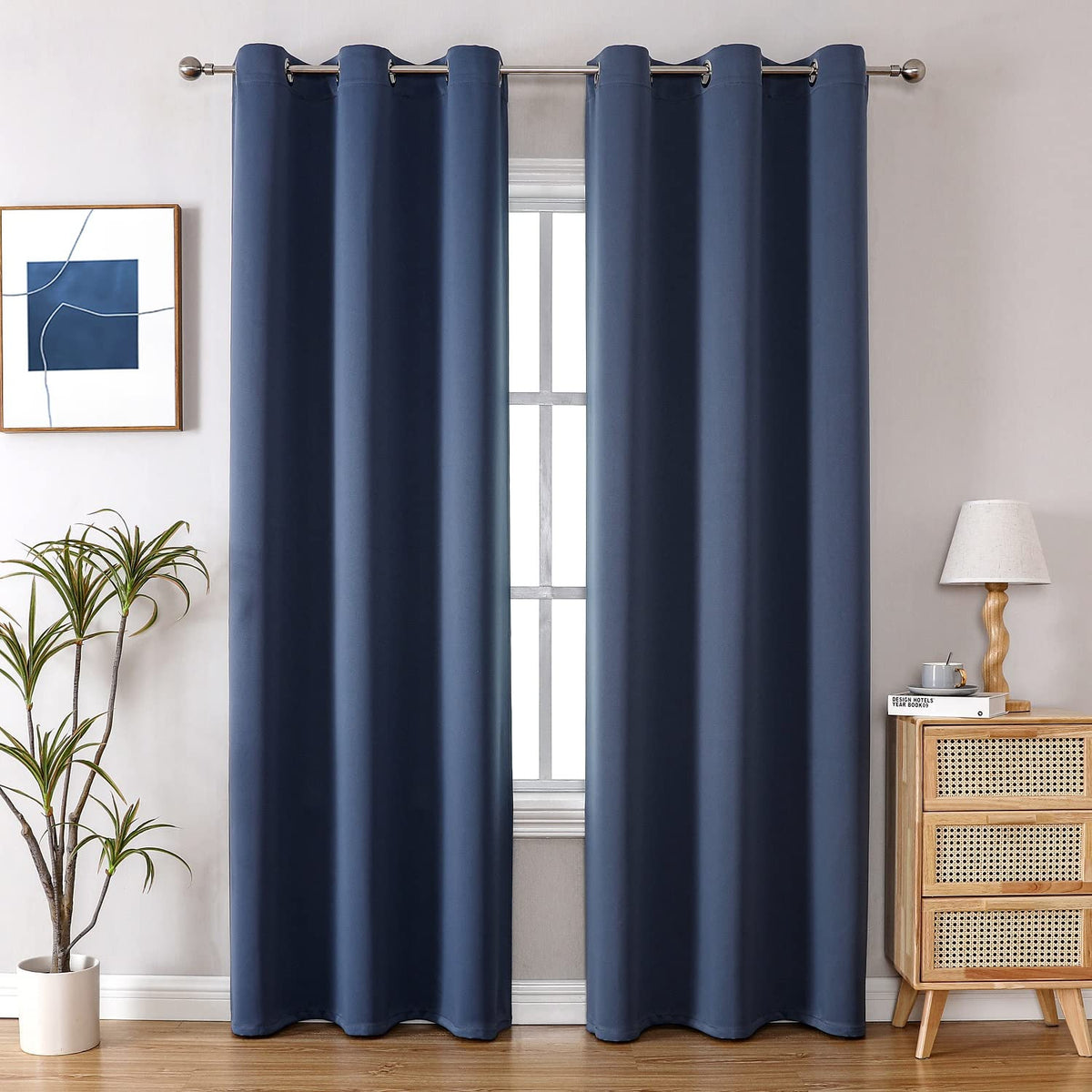 ChrisDowa Small Blackout Curtains for Kitchen & Bedroom 36 Inches Long