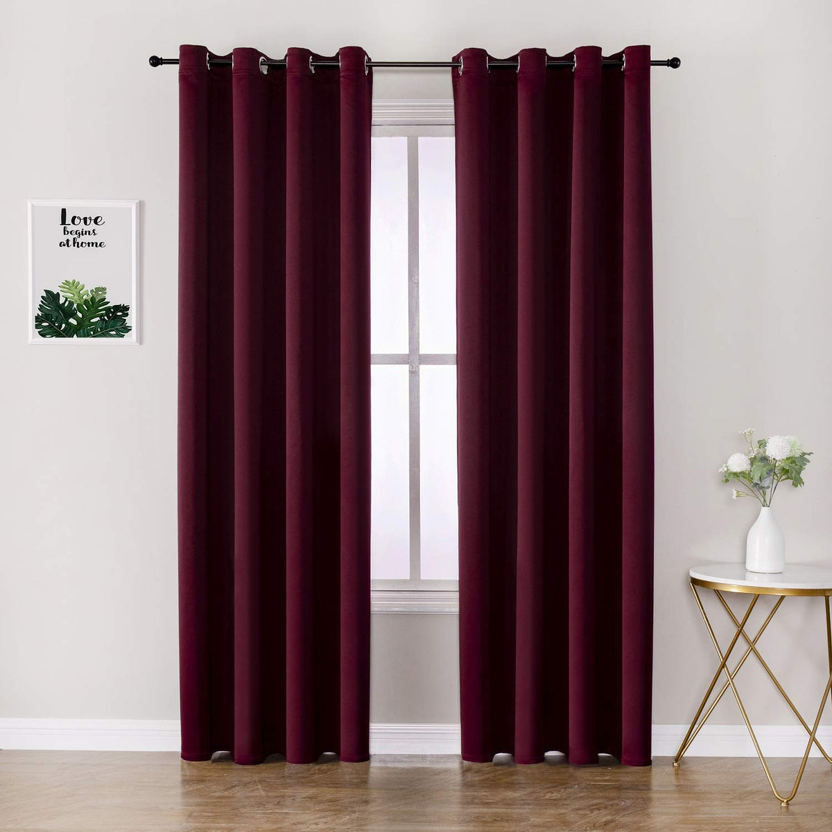 ChrisDowa Small Blackout Curtains for Kitchen & Bedroom 36 Inches Long