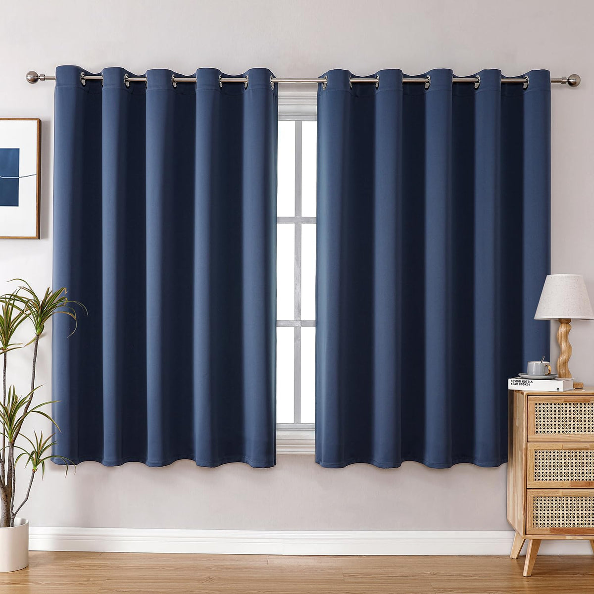 ChrisDowa Small Blackout Curtains for Kitchen & Bedroom 36 Inches Long
