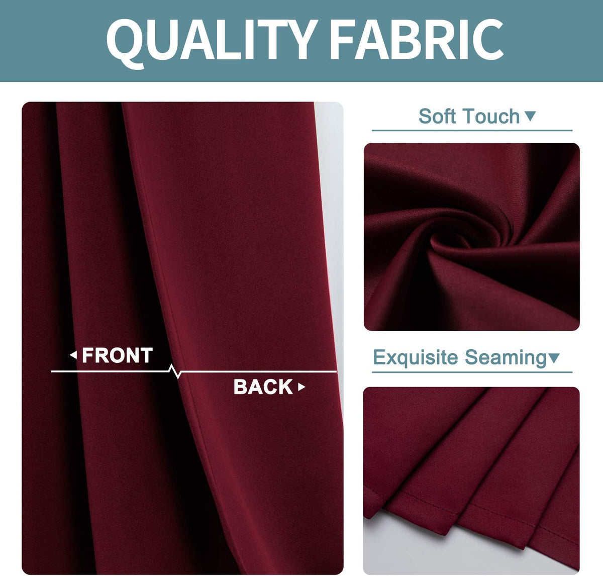 ChrisDowa Small Blackout Curtains for Kitchen & Bedroom 36 Inches Long