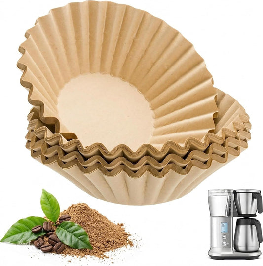 Unbleached Coffee Filters compatible with Breville,100 PCS Extra Large Basket, Upgrade Thickened Disposable Paper, Smooth Brew Extraction, Will Not Tear or Clog