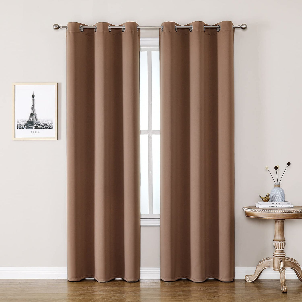 ChrisDowa Small Blackout Curtains for Kitchen & Bedroom 36 Inches Long