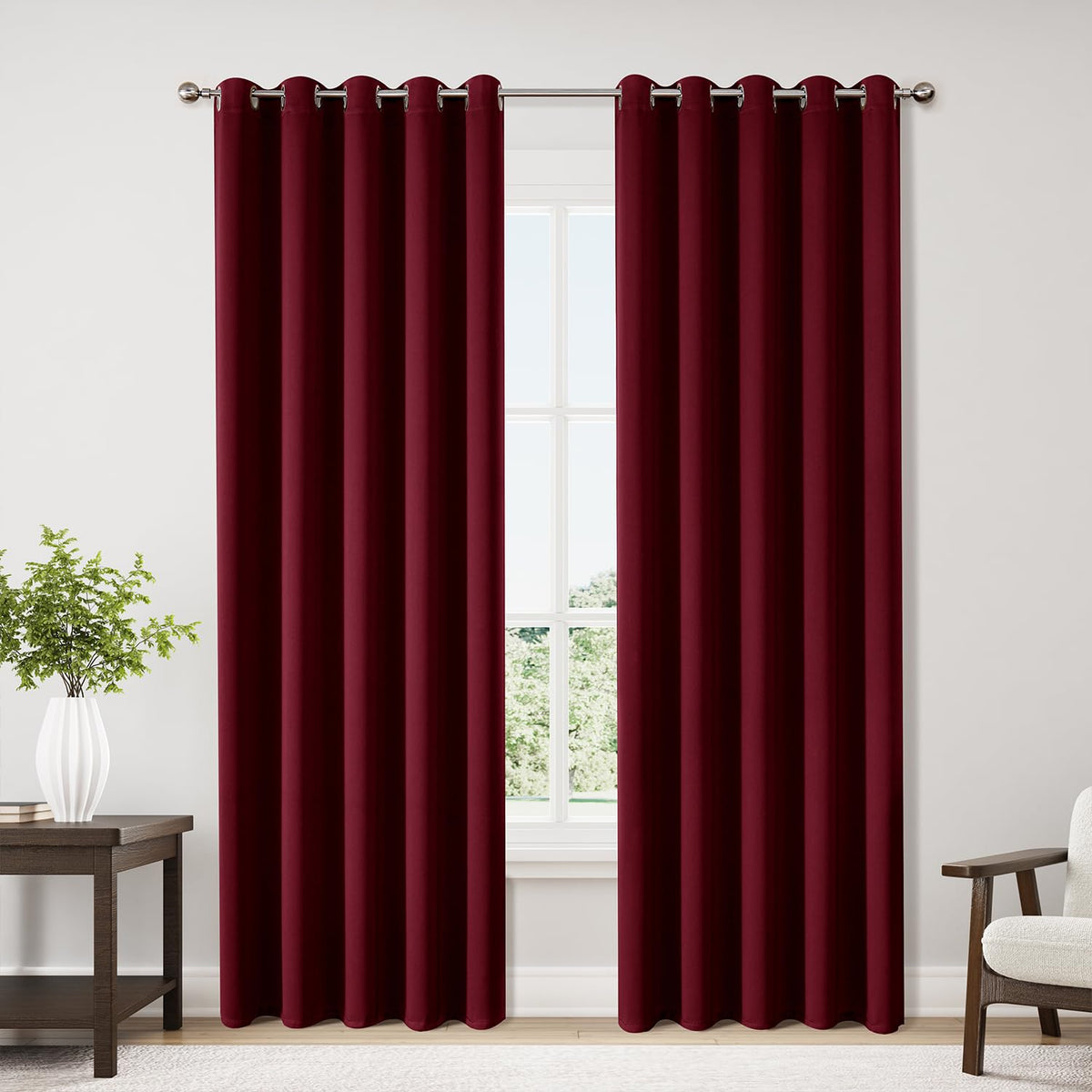 ChrisDowa Small Blackout Curtains for Kitchen & Bedroom 36 Inches Long