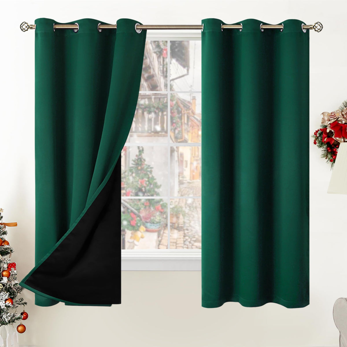 BGment 40 Inch Long Short Blackout Curtains for Small Windows