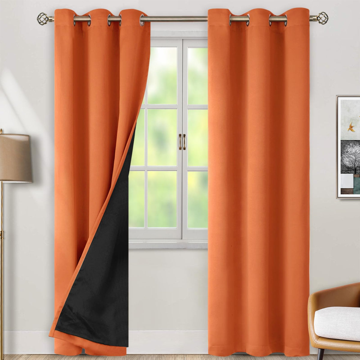 BGment 40 Inch Long Short Blackout Curtains for Small Windows